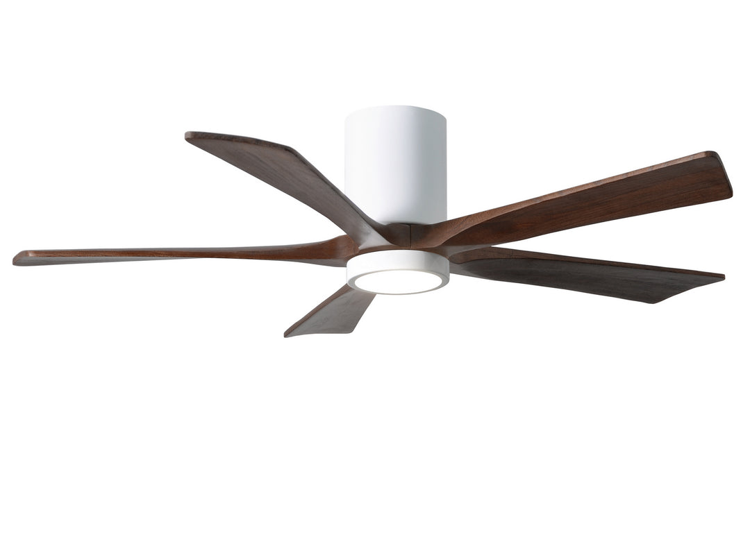 Matthews Fan Company Irene IR5HLK-WH-WA-52 Ceiling Fan 52 - Gloss White, Walnut Tone/