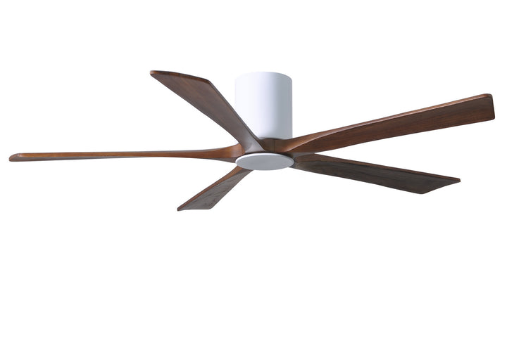 Matthews Fan Company Irene IR5HLK-WH-WA-60 Ceiling Fan 60 - Gloss White, Walnut Tone/