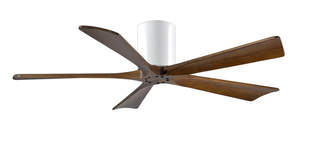 Matthews Fan Company Irene IR5H-WH-WA-52 Ceiling Fan 52 - Gloss White, Walnut Tone/