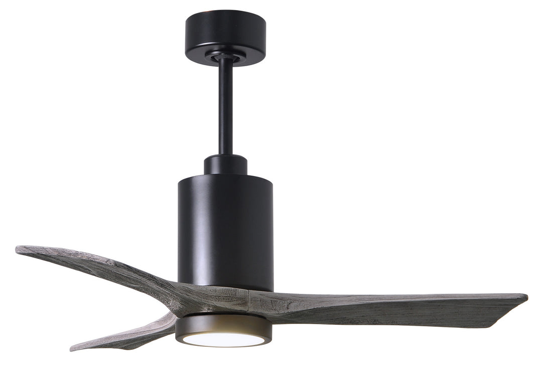 Matthews Fan Company Patricia PA3-BK-BW-42 Ceiling Fan 42 - Matte Black, Barnwood Tone/