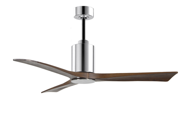 Matthews Fan Company Patricia PA3-CR-WA-52 Ceiling Fan 52 - Polished Chrome, Walnut Tone/