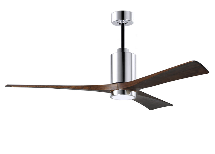 Matthews Fan Company Patricia PA3-CR-WA-60 Ceiling Fan 60 - Polished Chrome, Walnut Tone/