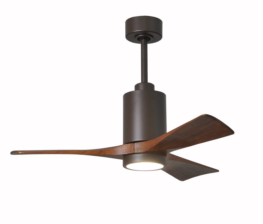 Matthews Fan Company Patricia PA3-TB-WA-42 Ceiling Fan 42 - Textured Bronze, Walnut Tone/