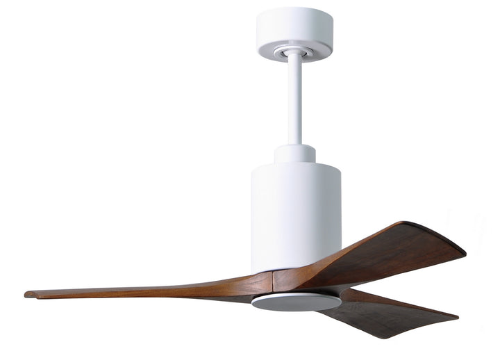 Matthews Fan Company Patricia PA3-WH-WA-42 Ceiling Fan 42 - Gloss White, Walnut Tone/