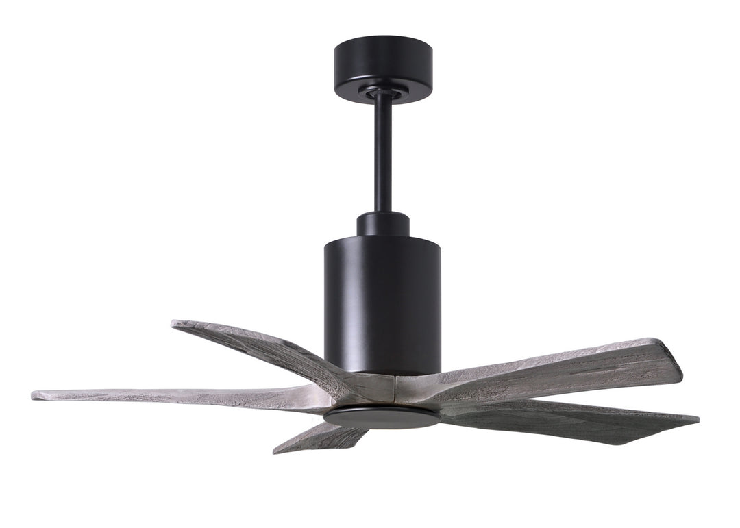 Matthews Fan Company Patricia PA5-BK-BW-42 Ceiling Fan 42 - Matte Black, Barnwood Tone/