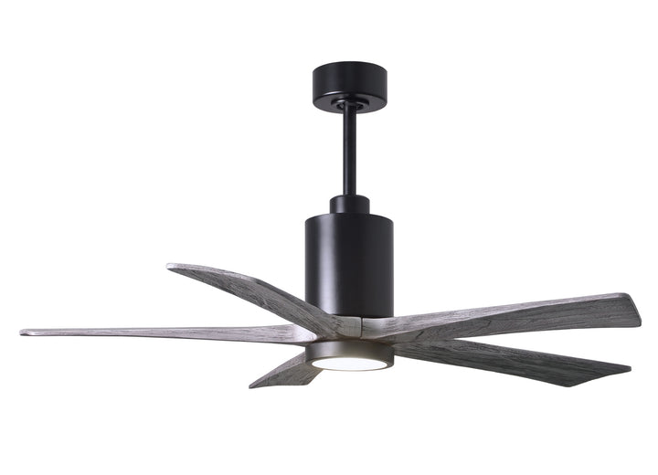 Matthews Fan Company Patricia PA5-BK-BW-52 Ceiling Fan 52 - Matte Black, Barnwood Tone/