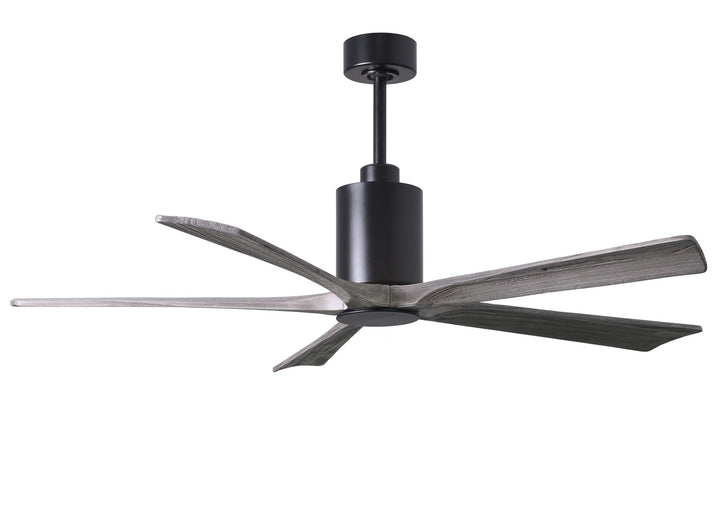 Matthews Fan Company Patricia PA5-BK-BW-60 Ceiling Fan 60 - Matte Black, Barnwood Tone/