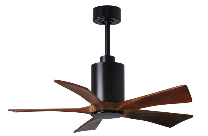 Matthews Fan Company Patricia PA5-BK-WA-42 Ceiling Fan 42 - Matte Black, Walnut Tone/