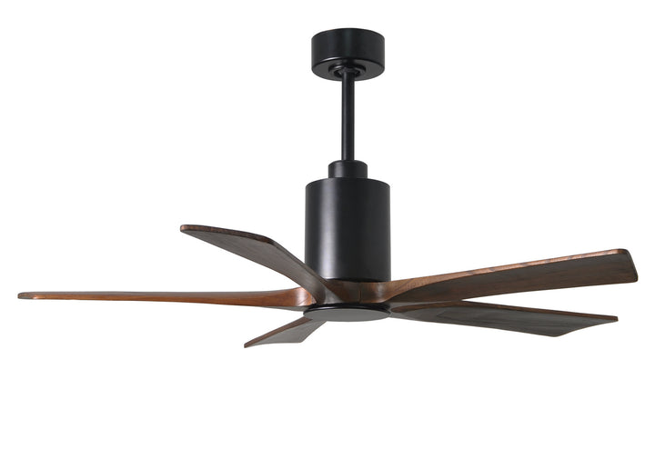 Matthews Fan Company Patricia PA5-BK-WA-52 Ceiling Fan 52 - Matte Black, Walnut Tone/