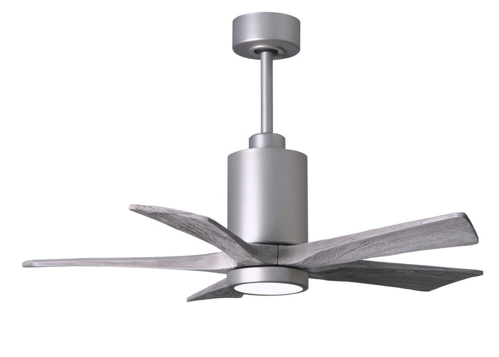 Matthews Fan Company Patricia PA5-BN-BW-42 Ceiling Fan 42 - Brushed Nickel, Barnwood Tone/