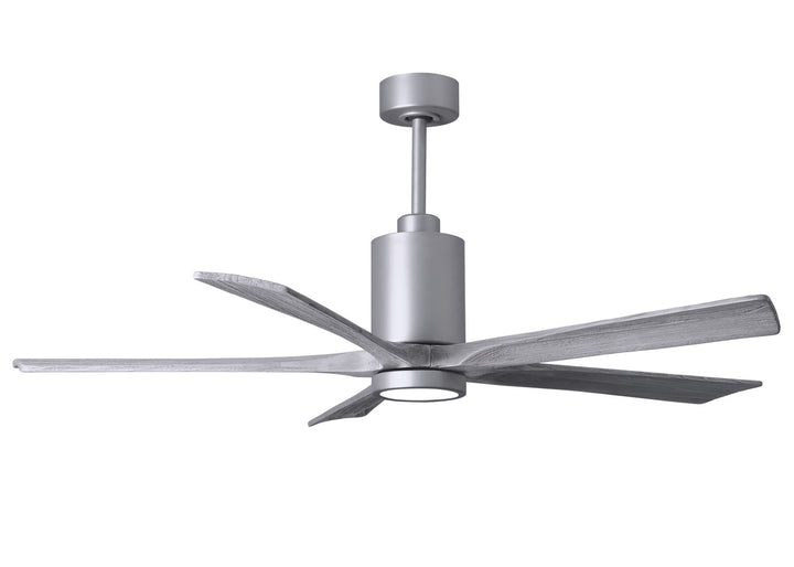 Matthews Fan Company Patricia PA5-BN-BW-60 Ceiling Fan 60 - Brushed Nickel, Barnwood Tone/