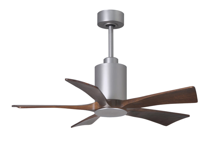 Matthews Fan Company Patricia PA5-BN-WA-42 Ceiling Fan 42 - Brushed Nickel, Walnut Tone/