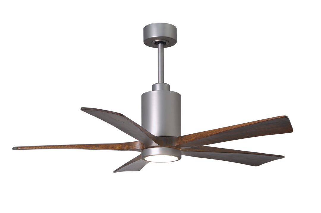 Matthews Fan Company Patricia PA5-BN-WA-52 Ceiling Fan 52 - Brushed Nickel, Walnut Tone/