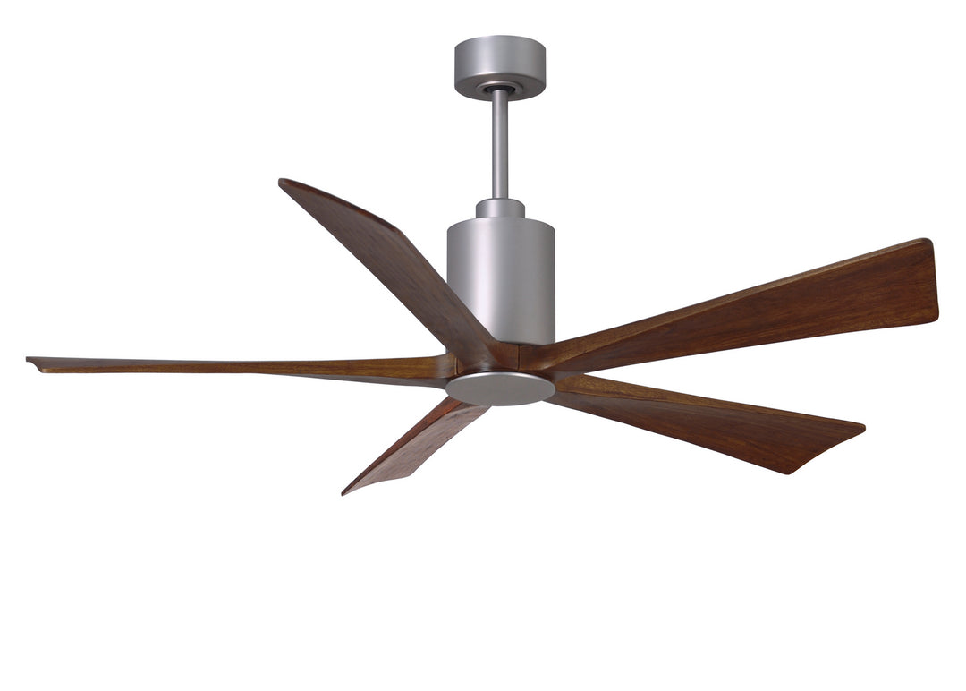 Matthews Fan Company Patricia PA5-BN-WA-60 Ceiling Fan 60 - Brushed Nickel, Walnut Tone/