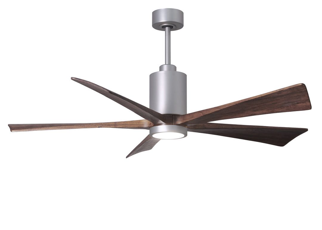 Matthews Fan Company Patricia PA5-BN-WA-60 Ceiling Fan 60 - Brushed Nickel, Walnut Tone/