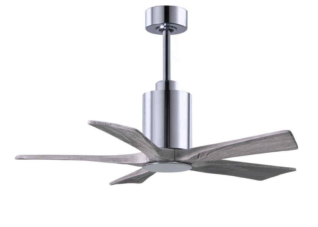 Matthews Fan Company Patricia PA5-CR-BW-42 Ceiling Fan 42 - Polished Chrome, Barnwood Tone/