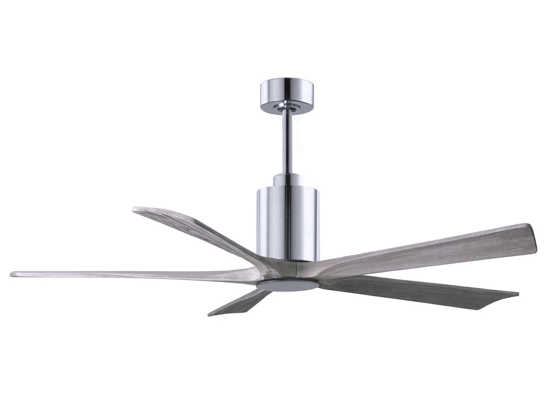 Matthews Fan Company Patricia PA5-CR-BW-60 Ceiling Fan 60 - Polished Chrome, Barnwood Tone/