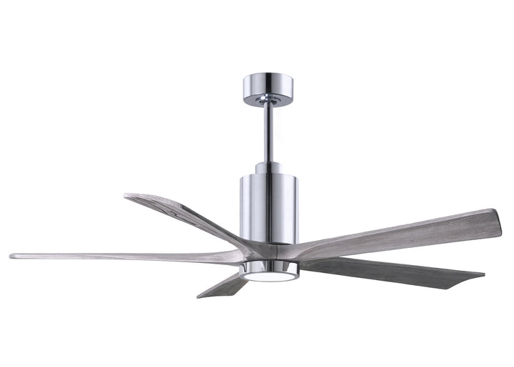 Matthews Fan Company Patricia PA5-CR-BW-60 Ceiling Fan 60 - Polished Chrome, Barnwood Tone/