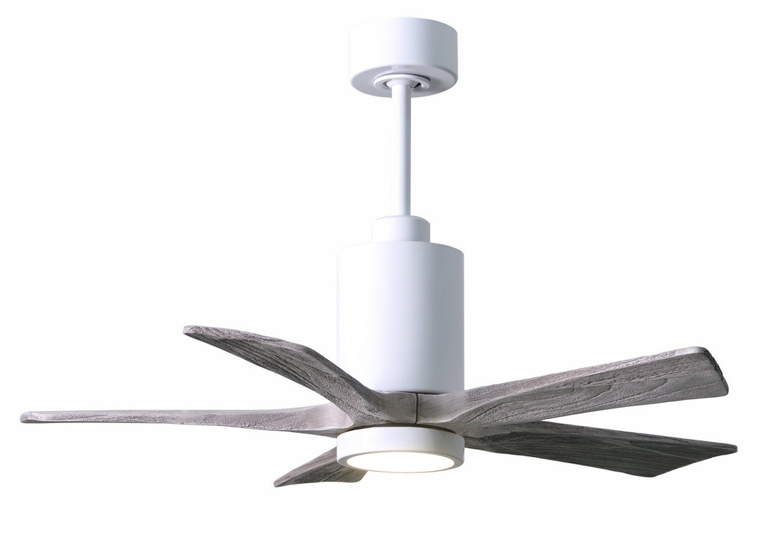 Matthews Fan Company Patricia PA5-WH-BW-42 Ceiling Fan 42 - Gloss White, Barnwood Tone/