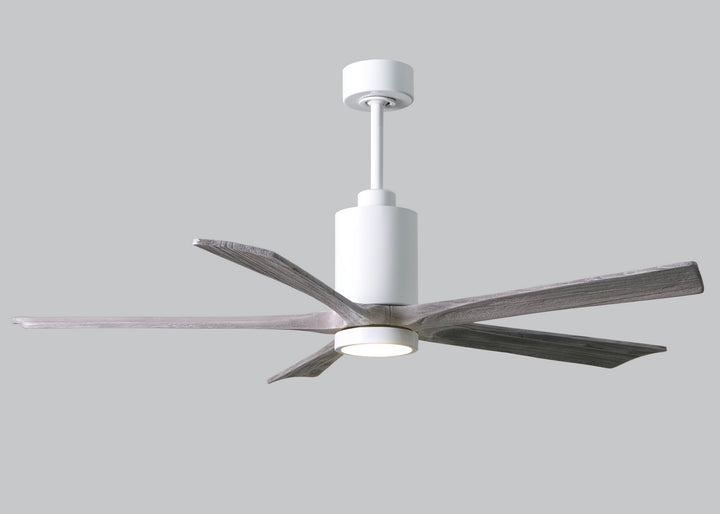 Matthews Fan Company Patricia PA5-WH-BW-60 Ceiling Fan 60 - Gloss White, Barnwood Tone/