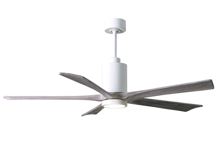 Matthews Fan Company Patricia PA5-WH-BW-60 Ceiling Fan 60 - Gloss White, Barnwood Tone/