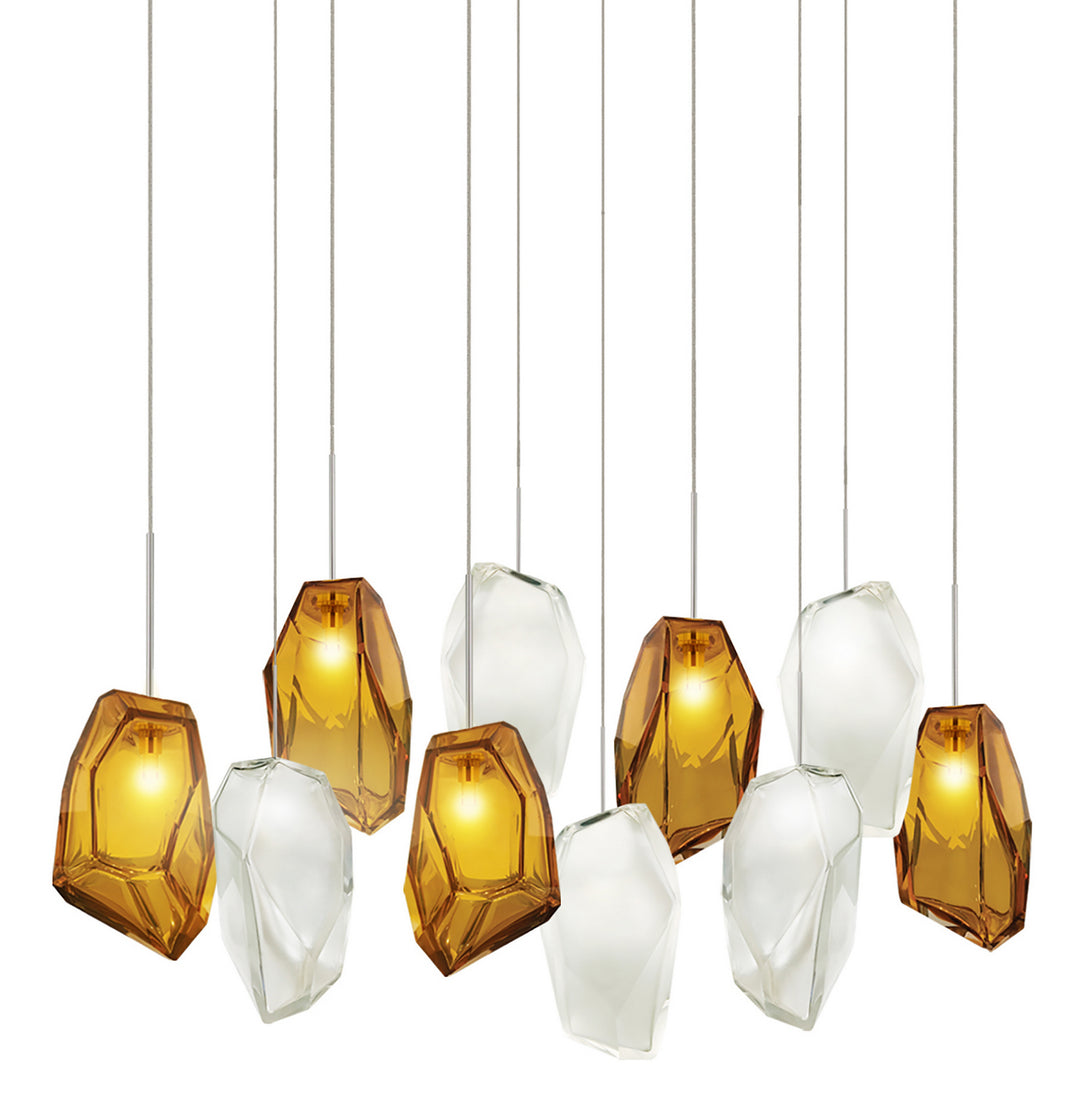 Stone Gem CH26210AMFRSNL2 Pendant Light - Satin Nickel