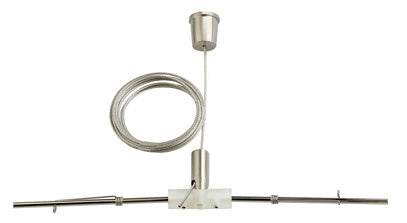 Stone Lighting CSCBLADJ12SN  Adjustable Cable Hanger 12Ft Track Light Pewter, Nickel, Silver