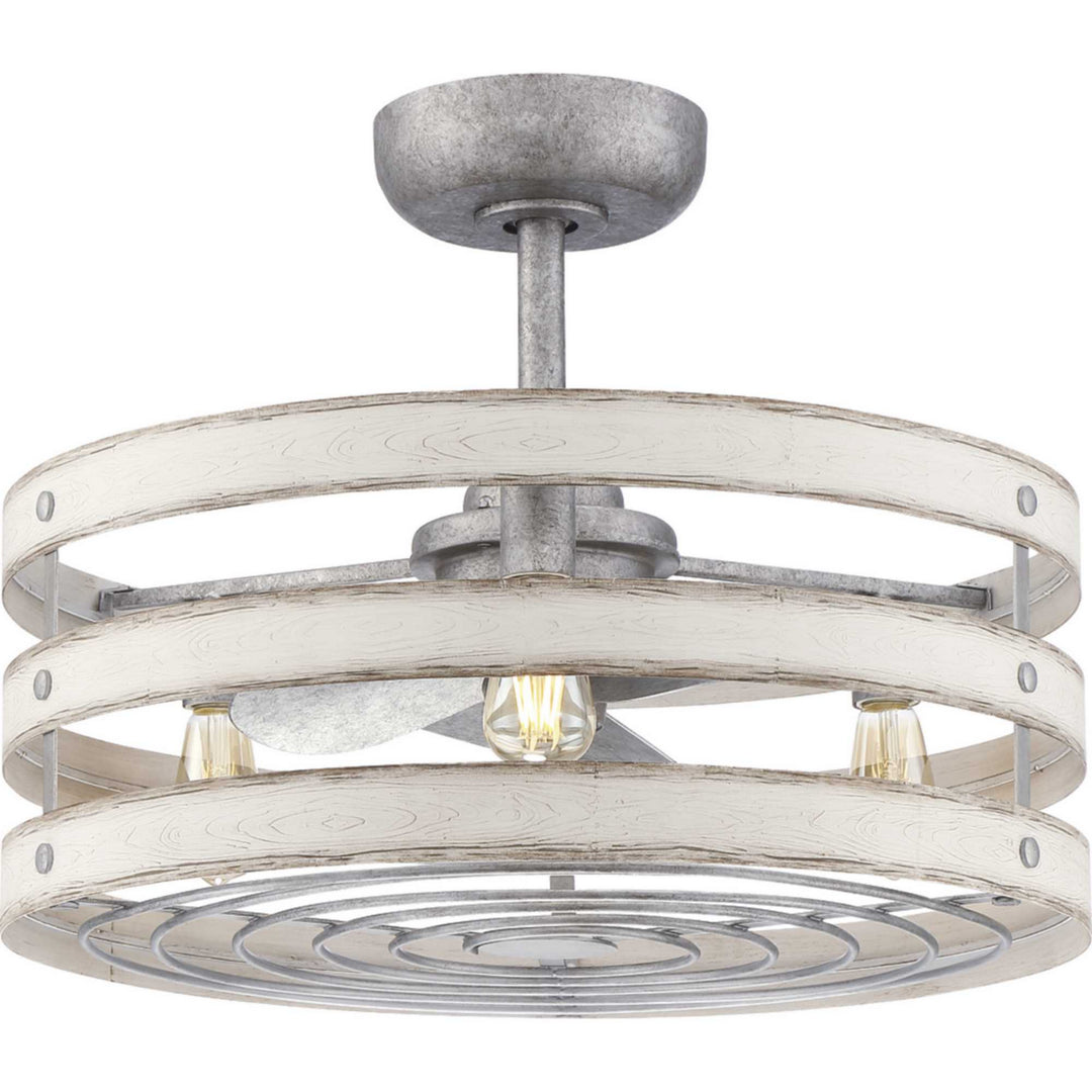 Progress Gulliver P250012-141-22 Ceiling Fan - Galvanized Finish, Galvanized Finish/