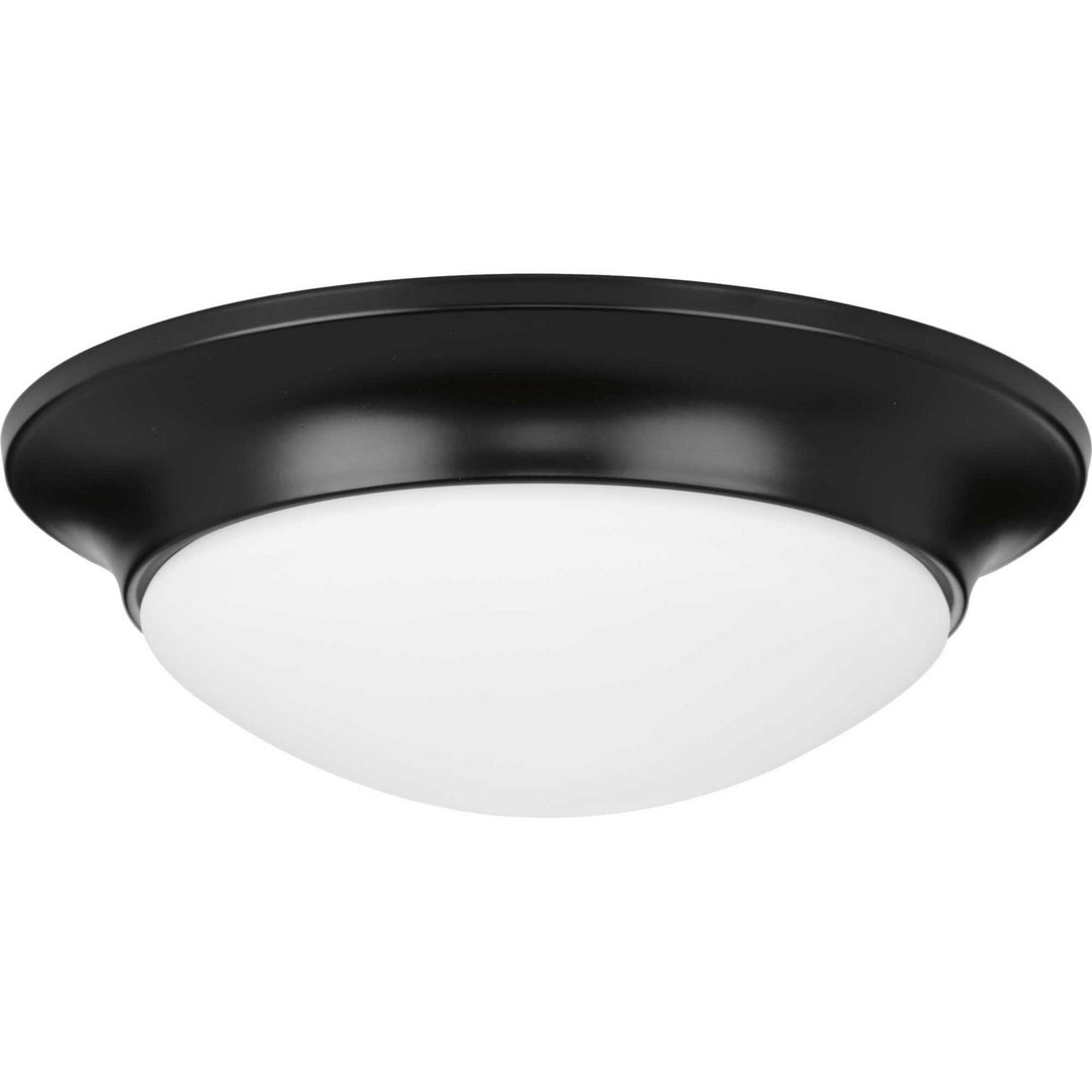 Progress Etched Opal Dome P350146-031 Ceiling Light - Black