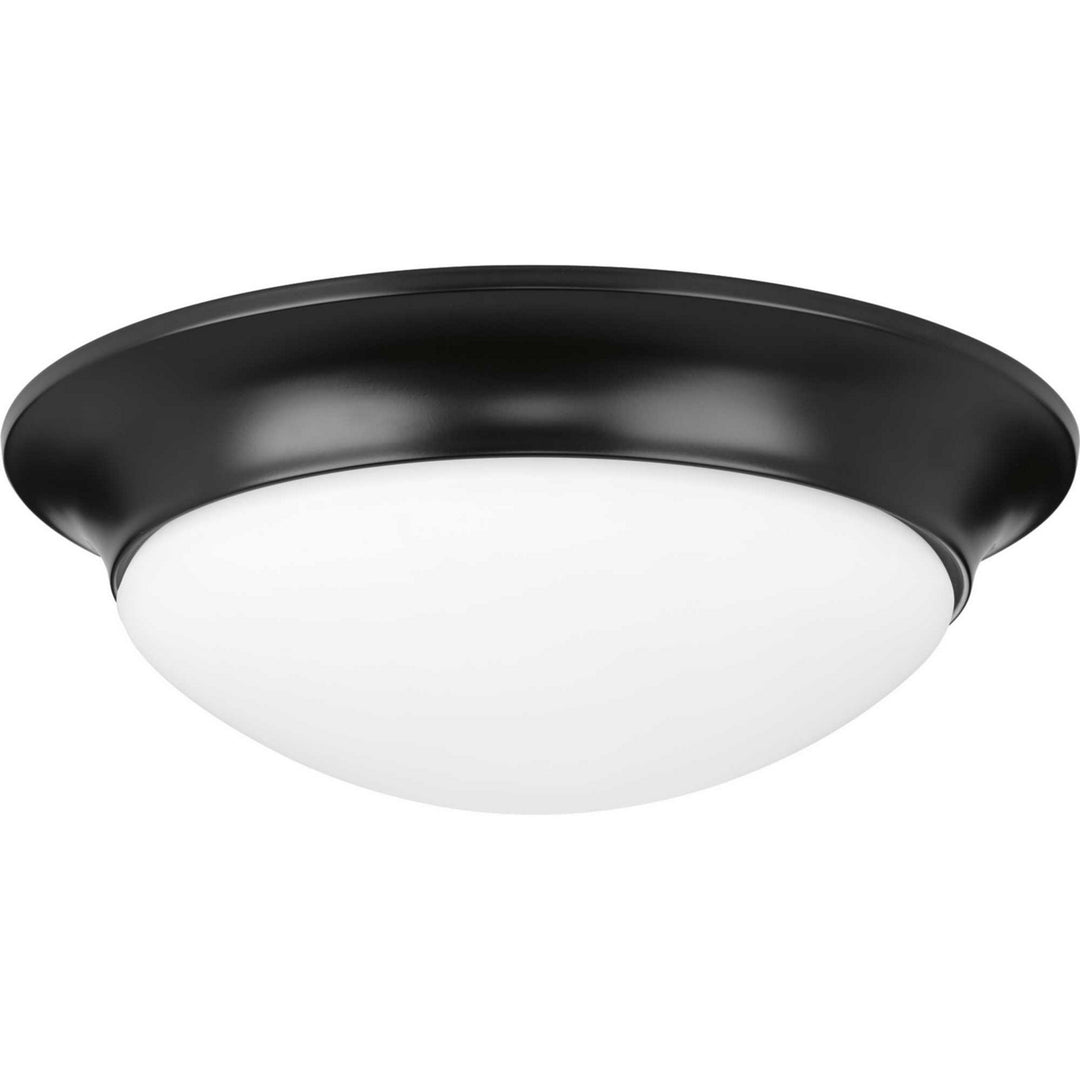 Progress Etched Opal Dome P350147-031 Ceiling Light - Black