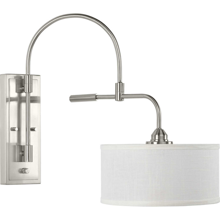 Progress Lighting P710045-009 Kempsey One Light Swing Arm Wall Bracket Lamp Pewter, Nickel, Silver