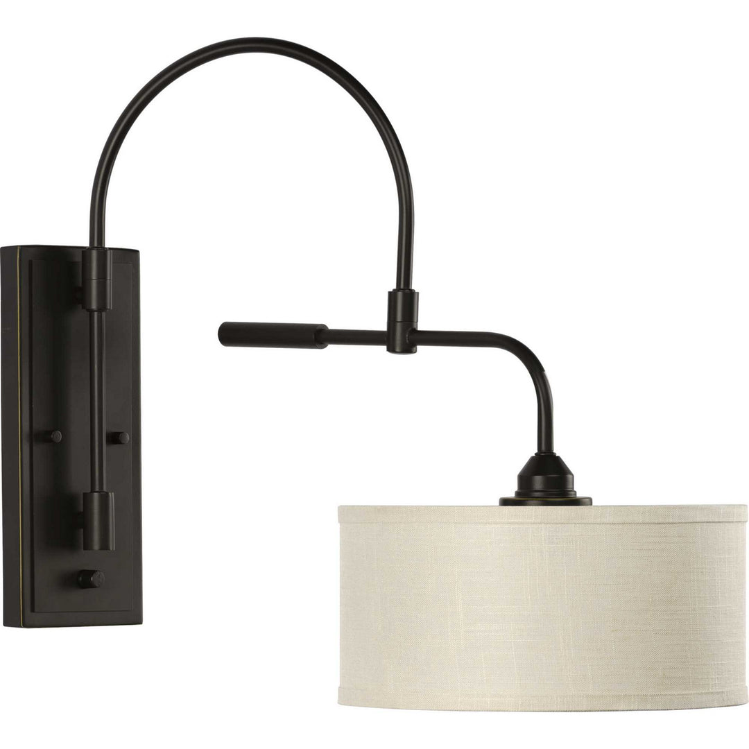 Progress Lighting P710045-020 Kempsey One Light Swing Arm Wall Bracket Lamp Bronze / Dark