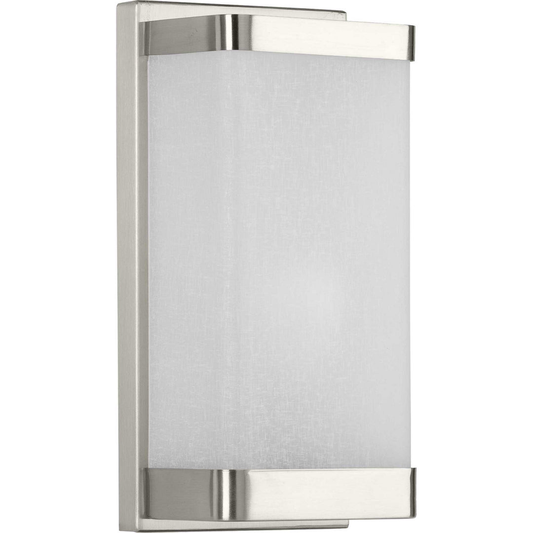Progress Linen Glass Sconce P710072-009 Wall Light - Brushed Nickel