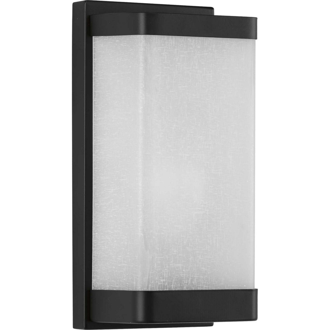Progress Linen Glass Sconce P710072-031 Wall Light - Black
