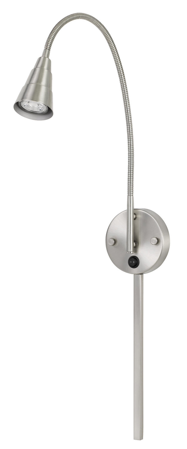 Cal Lighting BO-139-BS Gooseneck Led Wall Mount Gooseneck Lamp Lamp Pewter, Nickel, Silver