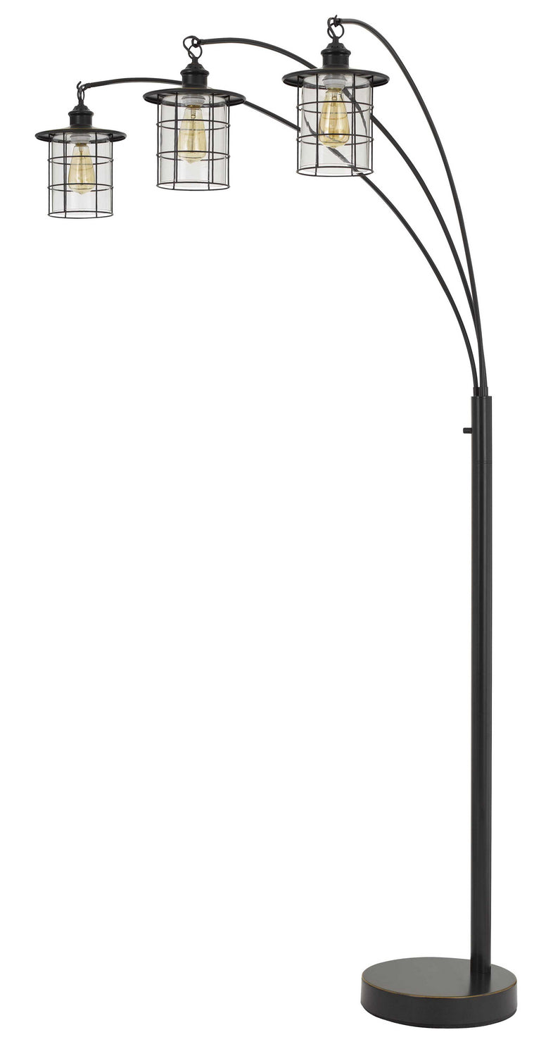 Cal Lighting BO-2668-3L-DB Silveton Three Light Arc Floor Lamp Lamp Bronze / Dark