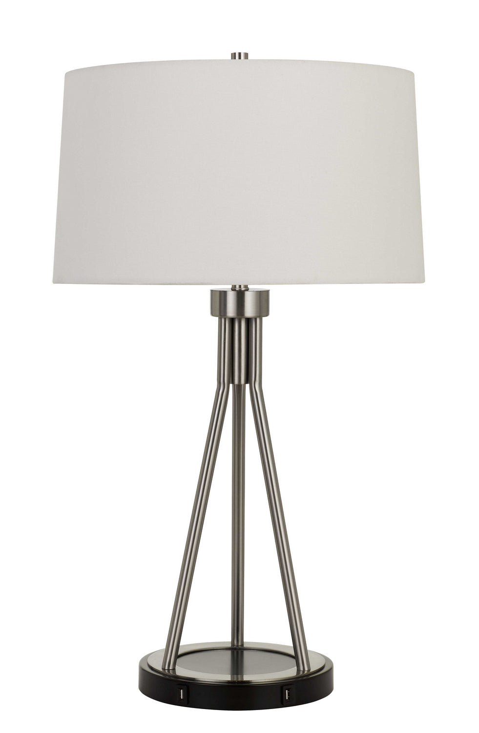 Cal Lighting BO-2838TB Halle One Light Table Lamp Lamp Pewter, Nickel, Silver