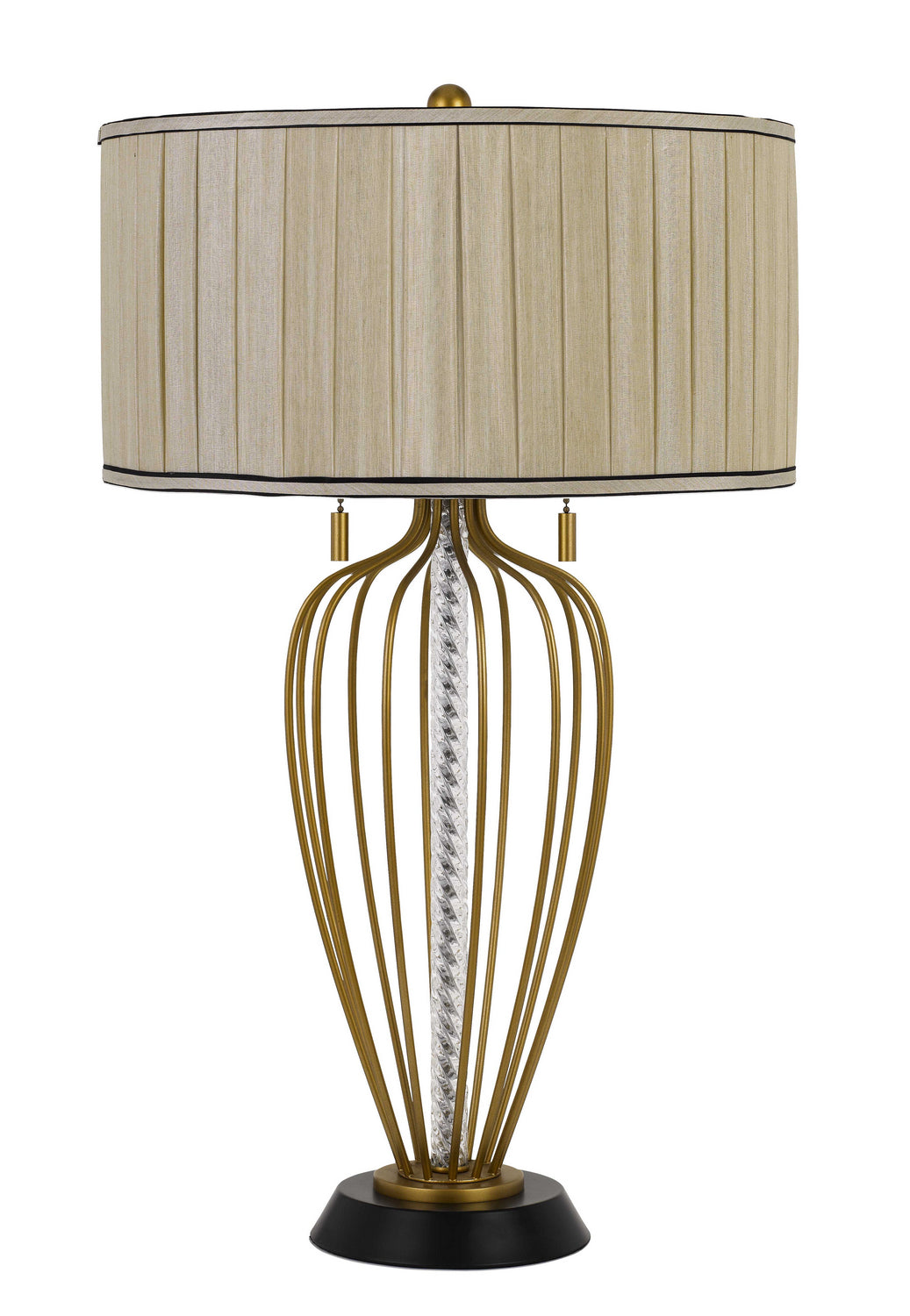 Cal Lighting BO-2859TB Laval Two Light Table Lamp Lamp Brass