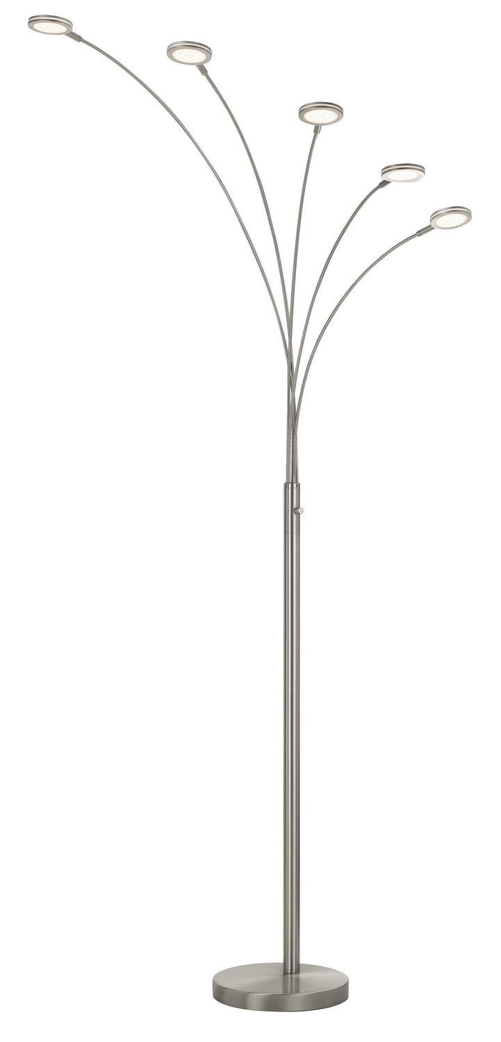 Cal Lighting BO-2873FL-5L-BS Cremona Led Arc Floor Lamp Lamp Pewter, Nickel, Silver