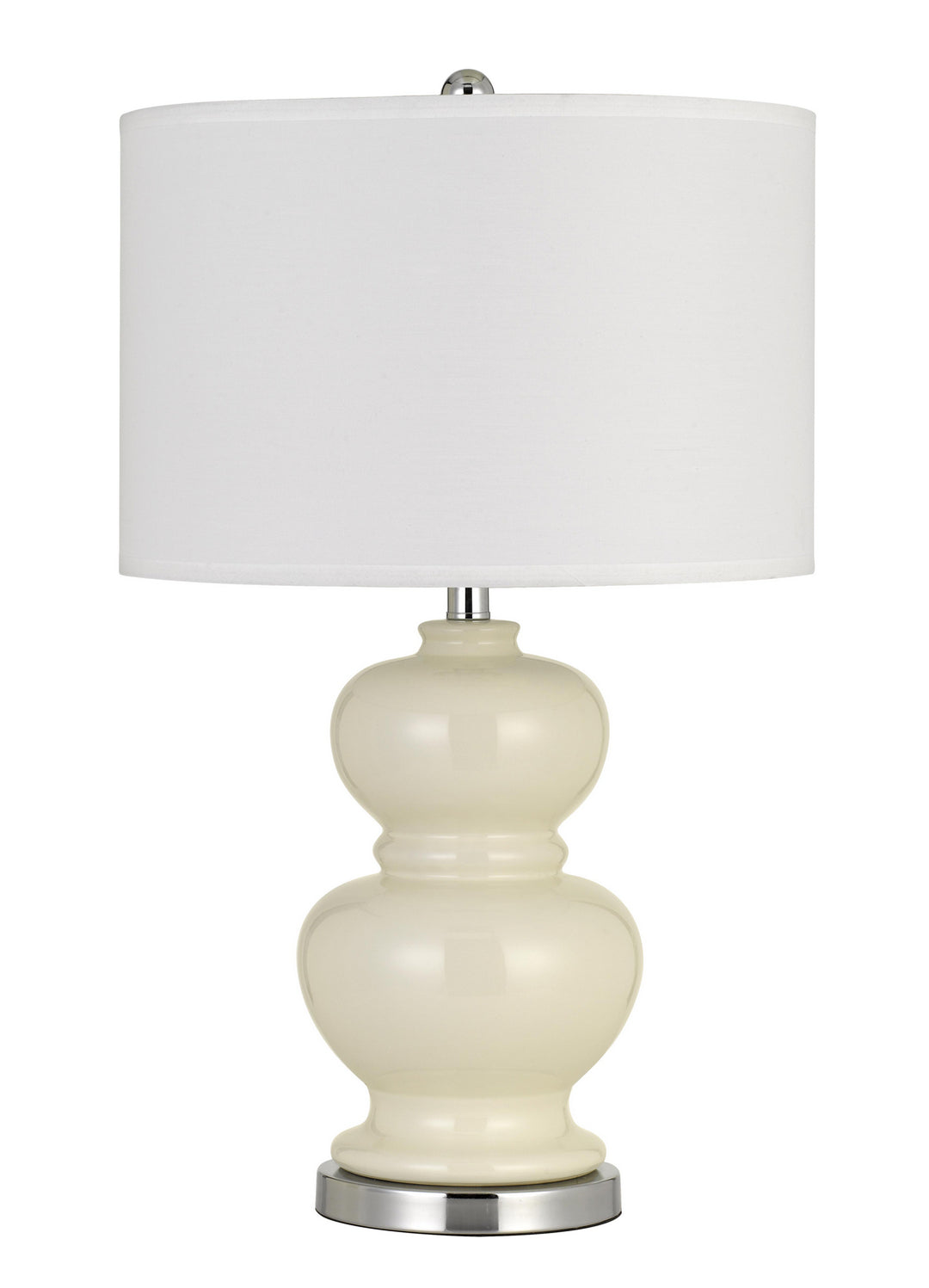 Cal Lighting BO-2884TB-2-WHT Bergamo Two Light Table Lamp Lamp Light