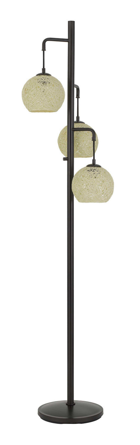 Cal Lighting BO-2900FL Sardis Three Light Floor Lamp Lamp Black