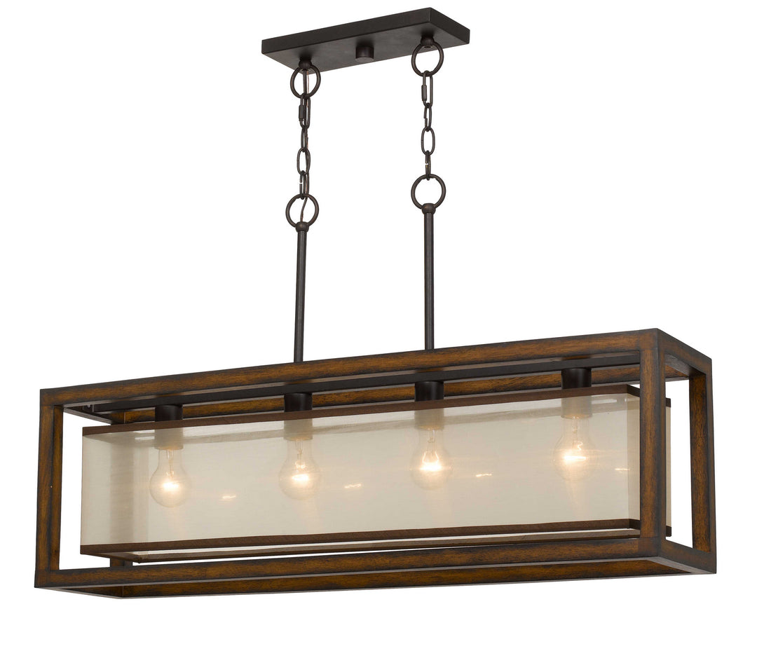 Cal FX-3536-4H Pendant Light - Wood