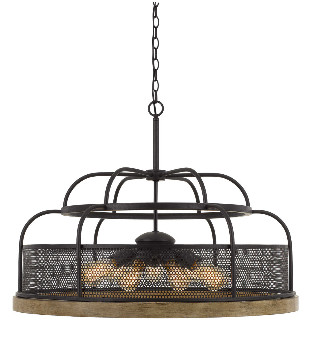 Cal Akaki FX-3706-9 Chandelier Light - Iron/Light Oak