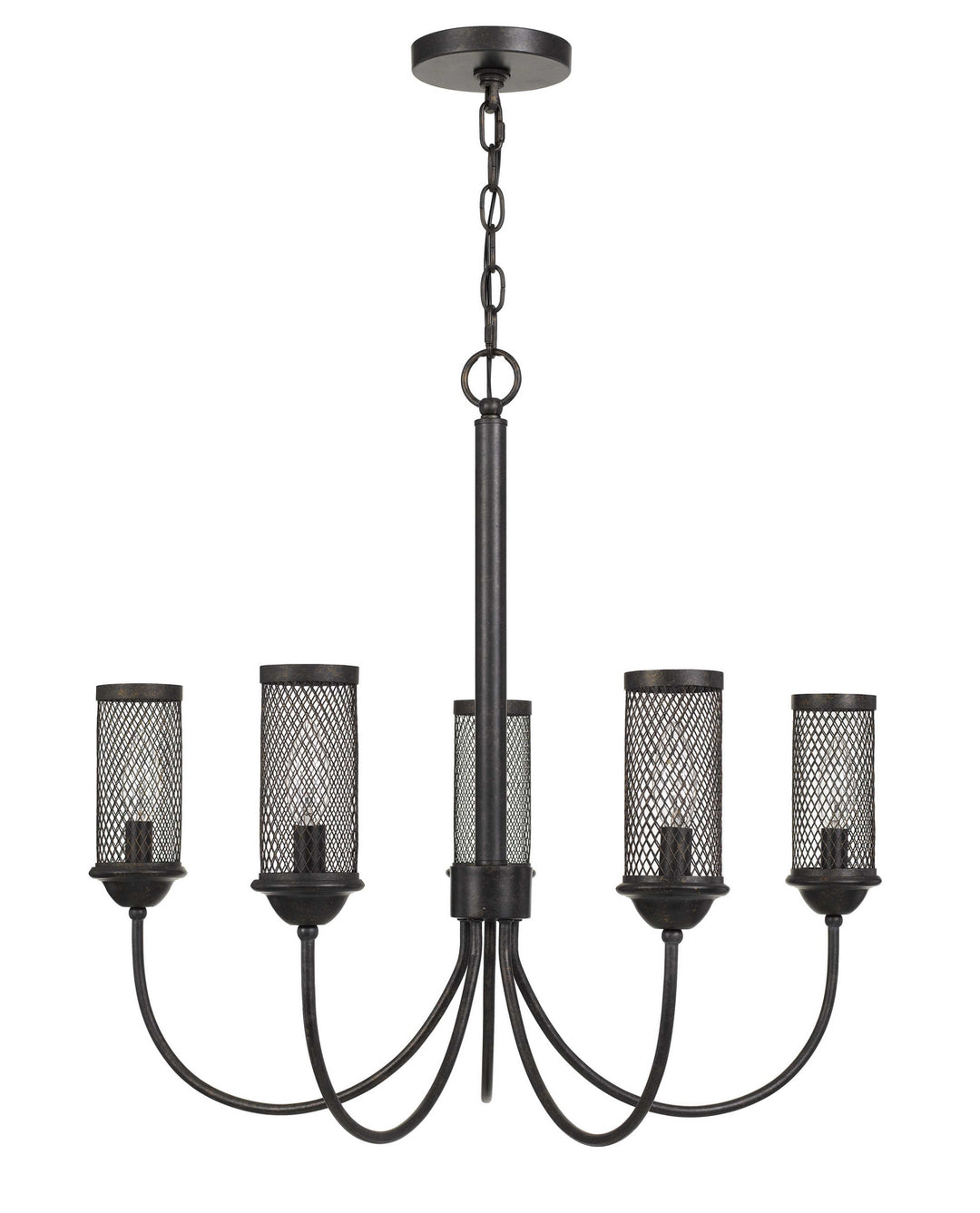 Cal Fulton FX-3715-5 Chandelier Light - Textured Bronze