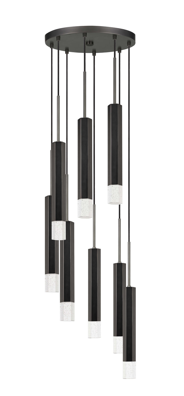 Cal Led Pendant FX-3723-8P-GM Pendant Light - Gun Metal