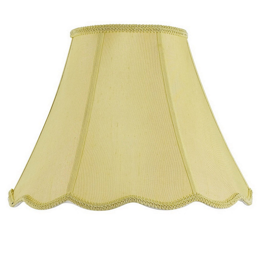 Cal Lighting SH-8105/12-CM Piped Scallop Bell Shade Lamp Shade Gold, Champ, Gld Leaf