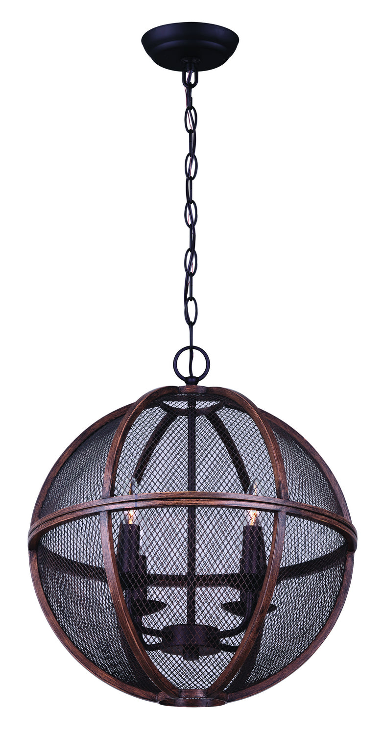 Canarm  ICH761A04RBB18 Chandelier Light - Orb/Brushed Wood