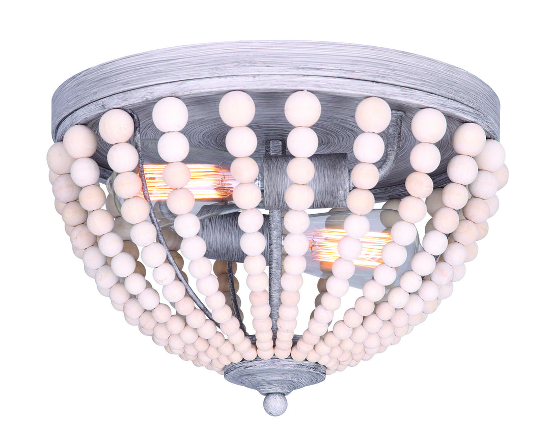 Canarm Vesta IFM564B13BGY Ceiling Light - Grey Metal And Wood