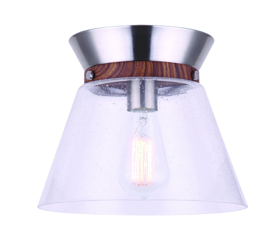 Canarm Dexter IFM742A10BNW Ceiling Light - Brushed Nickel/Faux Wood
