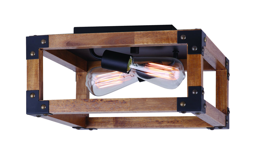 Canarm Moss IFM756A13BKW Ceiling Light - Black/Wood